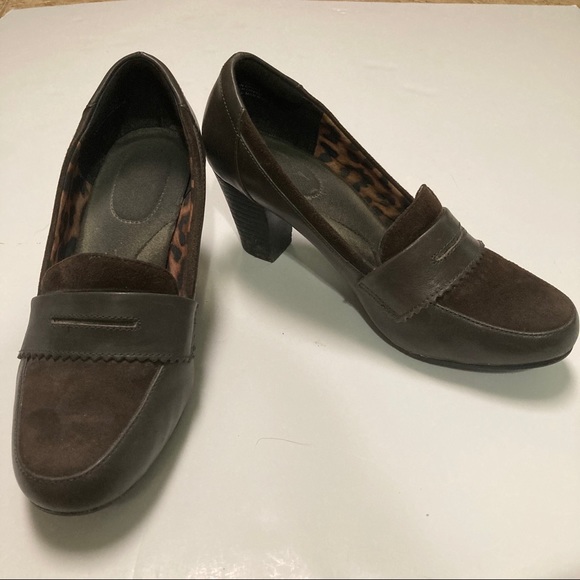 ❄️ Clark’s Bendables Two tone leather loafer heel - Picture 3 of 8